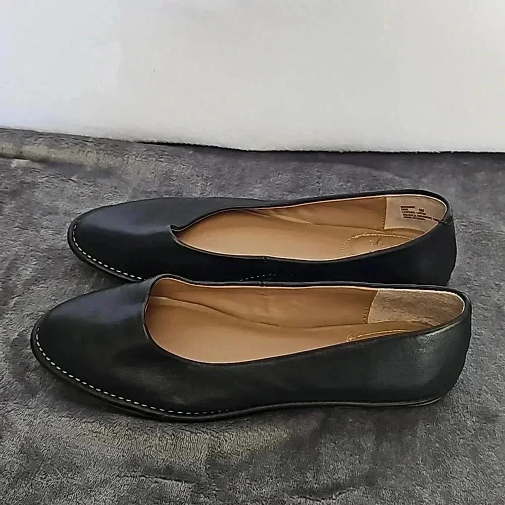CROWN VINTAGE Davi Leather Flat Shoes